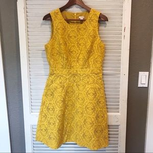 J. CREW yellow eyelet dress
